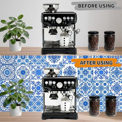 24Pcs Mexican Style PVC Peel and Stick Tile Stickers - color: Style E, size: 4x4 Inch
