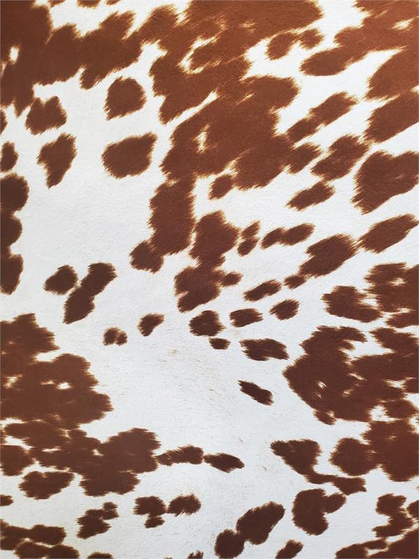 Suede Velvet Cow Print Fabric Udder Madness Upholstery 54" Wide Sold by The Yard (Bronze) - color: Bronze
