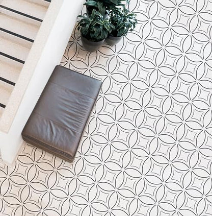2 Pcs 12" x 12" Tile Stencil Painting Stencil for Walls and Floors - Reusable - Stencils for Painting - Stencil for Home Decor (Scandi Circle) - style: Scandi Circle