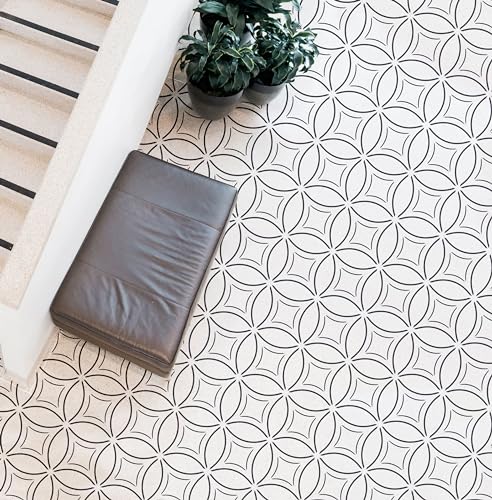 2 Pcs 12" x 12" Tile Stencil Painting Stencil for Walls and Floors - Reusable - Stencils for Painting - Stencil for Home Decor (Scandi Circle) - style: Scandi Circle