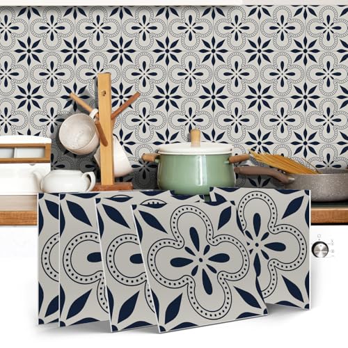 VICCI 12Pcs Peel and Stick Tile Stickers, 5.9x5.9 Inch Wall Decals - color: Art-227, size: 5.9x5.9IN*12PCS