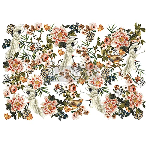 Redesign With Prima Decor Transfers® Elegance & Flowers Total Sheet Size 48"x35",Cut Into 6 Sheets 655350647667 Rub on Transfer for Wall or Furniture Decoration