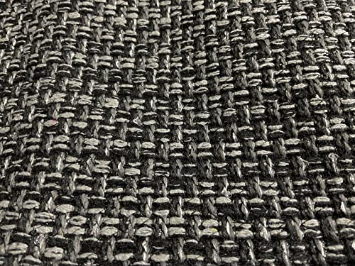 OctoRose Thick Linen Fabric, 1 Yard (36x59 inch) Upholstery Sewing Fabrics for Sofa, Futon, Box Cushion, Daybed Mattress, Bench, Ottoman Cut by The Yard (Linen-Black, 1 Yard) - color: Linen-black
