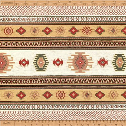 Kilim Pattern Upholstery Fabric Kilim Bohemian Boho Tapestry Tribal Southwestern Turkish Moroccan Mexican Ethnic Fabric by The Yard (1 Yard (55" x 36")) - size: 1 Yard (55" x 36")