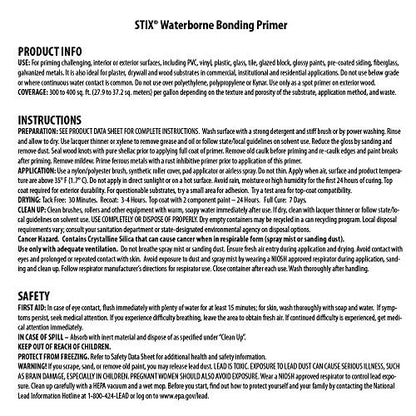 INSL-X SXA11009A-01 Stix Acrylic Waterborne Bonding Primer, 1 Gallon, White - size: 128 Fl Oz (Pack of 1)