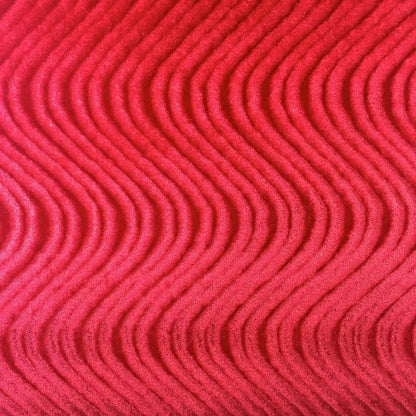Fashion Fabrics LLC Swirl Velvet Flocking Upholstery Drapery Fabric - Sold By The Yard - 58"/ 60"- Red - color: Red