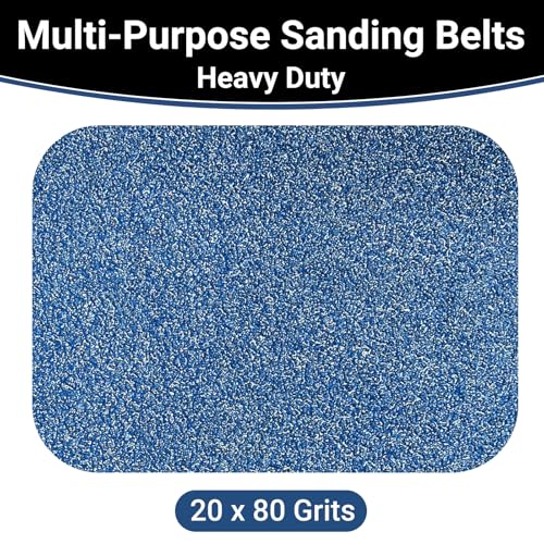 3x21 Inch Sanding Belts 20 Pcs 80 Grits Heavy Duty Belt Sander Zirconia Belt Sander Paper for Wood, Metal, Stainless Steel, Automotive, and Furniture - style: 80 Grits-20 PCS