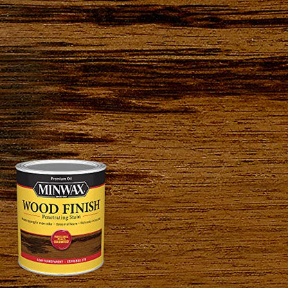 Minwax 1 qt Minwax 70050 Espresso Wood Finish Oil-Based Wood Stain - color: Espresso, size: 0.25 Gallon