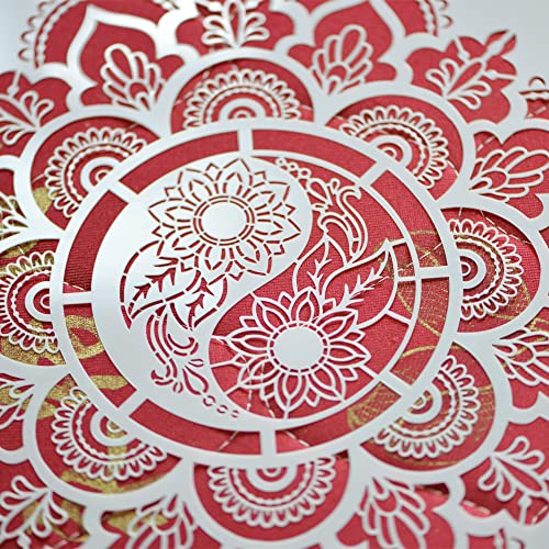 Mandala Stencil 12x12 Inch, Reusable Stencil for Painting Crafts - style: FLA