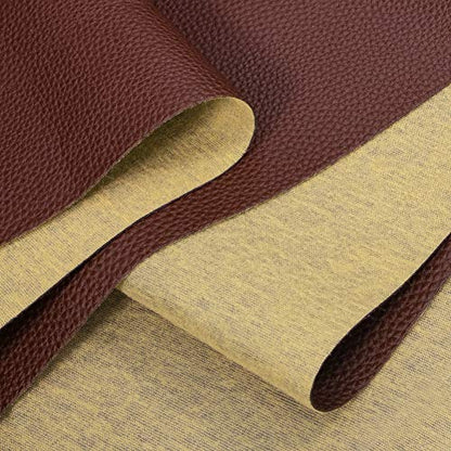 TORRAMI Soft Faux Leather Fabric, 1 Yard 54 x 36 in, Coffee PU Leather - color: Coffee, size: 1 Yard (54 x 36 inch)