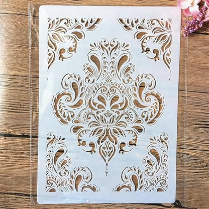 TIAMECH A4 Reusable Vintage Palace Totem Stencil for Painting - style: Totem