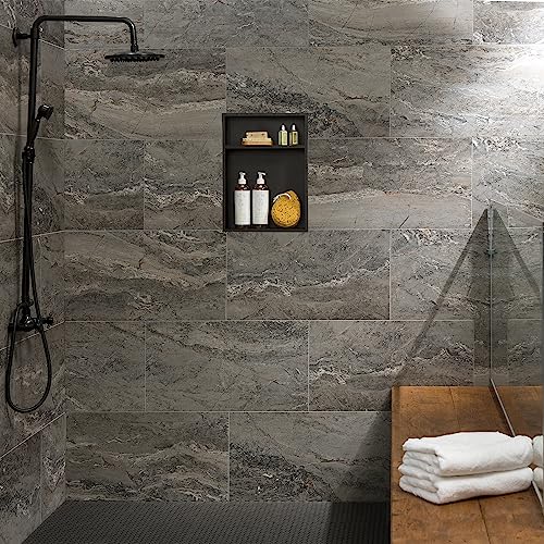 Palisade 25.6 in. x 14.8 in. Vinyl Wall Tiles in Spanish Marble (8 Pack) - color: Spanish Marble, size: Case of 25.6 in. x 14.8 in. Tiles