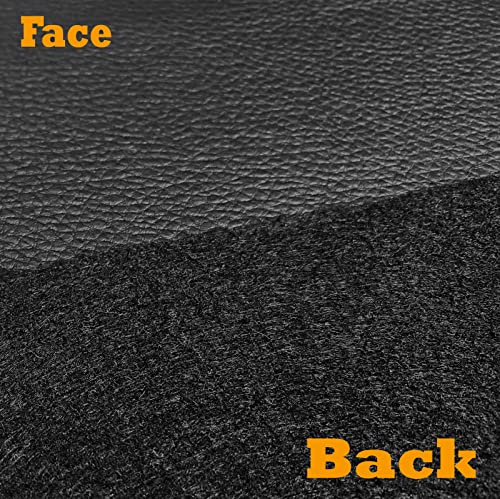 Mybecca Faux Leather Fabric Calf Champion Black (1 Yard)(3 Feet x 4.5 Feet) - color: Black