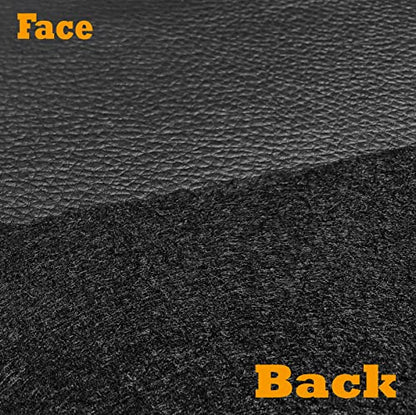 Mybecca Faux Leather Fabric Calf Champion Black (1 Yard)(3 Feet x 4.5 Feet) - color: Black