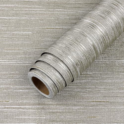 LACHEERY Taupe Grasscloth Wallpaper Textured Peel and Stick Fabric Wallpaper Textured Contact Paper for Cabinets and Drawers Waterproof Removable Grass Cloth Faux Linen Wall Paper for Walls 15.8"x80" - size: 15.8" x 80"