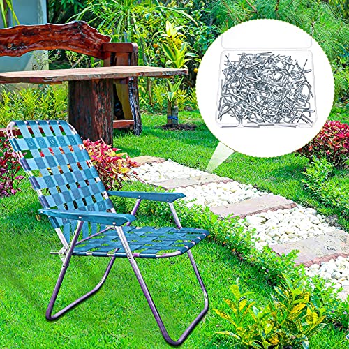 Gisafai Metal Lawn Chair Webbing Clips, 100 Pcs for Chair Frame Replacement