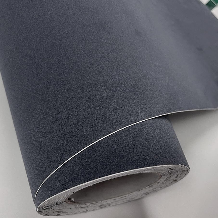 Suede Fabric Car Vinyl Wrap Sticker Sheet, 12"x60", Dark Gray - color: Dark gray, size: 12" x 60"