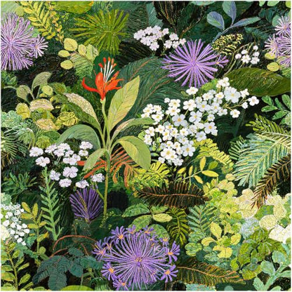 Peel and Stick Wallpaper Floral Renter Friendly Wallpaper - color: Jungle Green