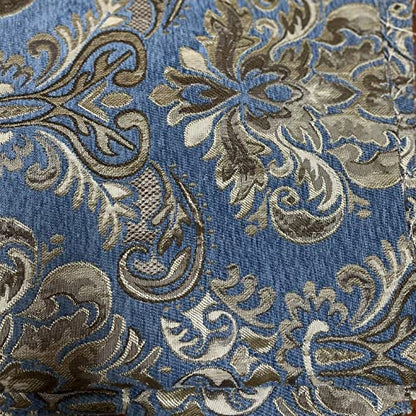 TinaKim Upholstery Fabric, Damask Chenille, for Recover Furniture Chairs Couch Material (Blue, 10 Yard) - color: Chenille Damask Blue, size: 10 yard pre cut