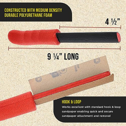 Dura-Gold Set of 3 Contour Hand Sanding File Block Sticks with 40 Sheet - style: Oval