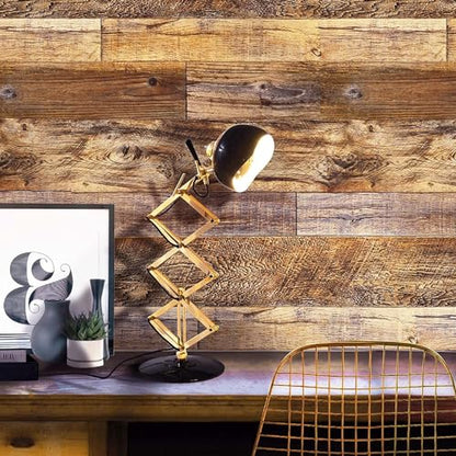 Yun-aeon Natural Wood-Brown Contact Paper Peel and Stick Wallpaper - color: Natural Wood-brown, size: 17.3" x 80"
