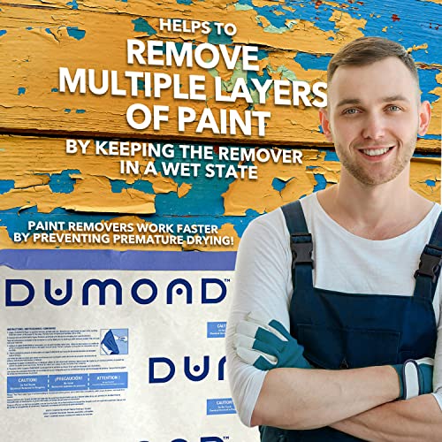 Dumond Laminated Paper - Keeps Dumond Paint Removers in Wet State - Extends Product Life & Speeds Removal - Traps Paint Chips, Flakes, & Debris - Easy Disposal - 10 Sheets (39”x39”/Sheet) - size: 10 Sheets