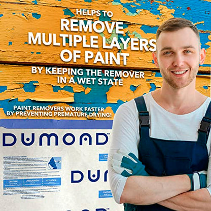 Dumond Laminated Paper - Keeps Dumond Paint Removers in Wet State - Extends Product Life & Speeds Removal - Traps Paint Chips, Flakes, & Debris - Easy Disposal - 10 Sheets (39”x39”/Sheet) - size: 10 Sheets