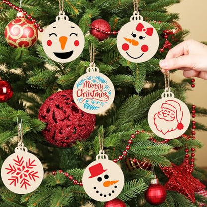 Augshy 56 Pack Christmas Snowman Face Stencils, Reusable 3 Inch - style: Snowman