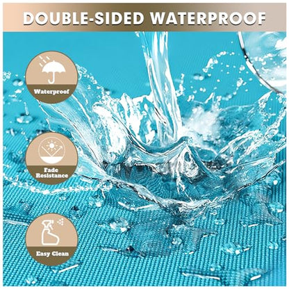Outdoor Chair Cushions Set of 2 Waterproof Patio Chair Pads - color: White, size: 19x16x3 Inch