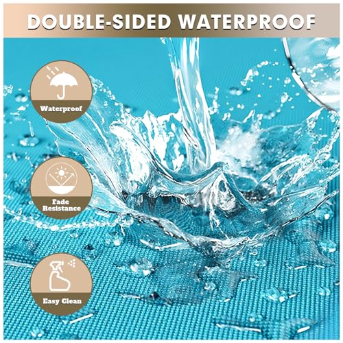 Outdoor Chair Cushions Set of 2 Waterproof Patio Chair Pads - color: White, size: 17x16x3 Inch
