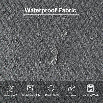 Genina Waterproof Seat Covers for Dining Room Chair Cover Set of 6 - color: Dark Gray, size: 15-19in Waterproof