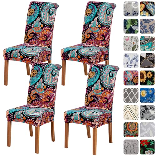 HZDHCLH Dining Chair Covers Set of 4 Stretch Chair Slipcovers Washable - color: Boho 3, size: 4 PCS