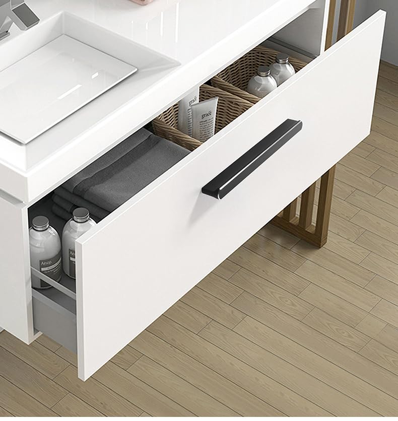 5 Pack Black Cabinet Pulls with Silver Edge - Kitchen Hardware Handles for Dresser Drawers -T Shape Cabinet Hardware (5.82 inch,Black with Silver Edge) - color: Black with Silver edge, size: 5.82 inch