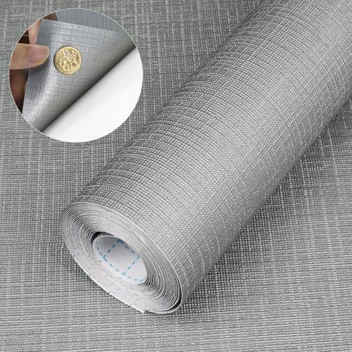 Self Adhesive Shelf Liner, 11.8" x 118.1" Peel and Stick Drawer Liner Gray - color: Silver Gray, size: 11.8"W x 118.1"L