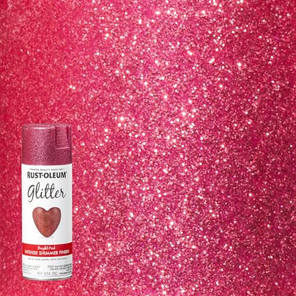 Rust-Oleum 301818-6PK Specialty Glitter Spray Paint, 10.25 oz, Bright Pink, 6 Pack - color: Bright Pink, size: 10.25 Ounce (Pack of 6)