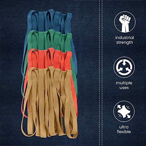 kitchentoolz 48 Pack Mover Bands – Extra Large Rubber Bands for Furniture & Moving Blankets – Heavy-Duty Stretch Bands in 4 Sizes (25", 30", 36", 42") - size: 48-Pack Variety