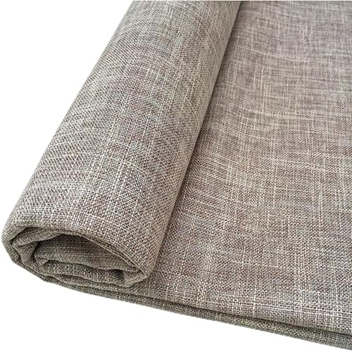 Thick Upholstery Fabric, for Chair Sofa Cover, Faux Slub Linen Type Cloth Material (4 Light Coffee, 2 Yard (57x 72 inch)) - color: Light Coffee, size: 2 yard pre cut