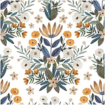 Floralplus Boho Wallpaper Peel and Stick Floral Removable Wallpaper