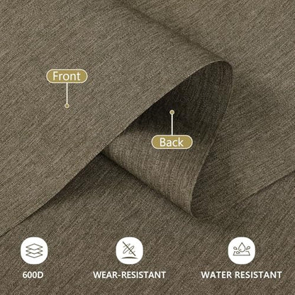 Waterproof Canvas Fabric by The Yard 600D Upholstery Fabric 58x72inch Coffee - color: Coffee, size: Pre Cut 2 Yard