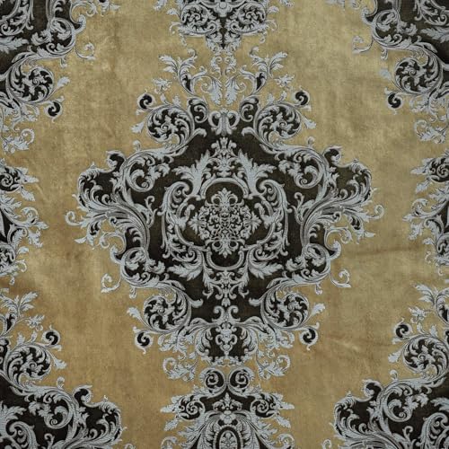Buckingham - Embossed Printed Velvet Upholstery Fabric Bronze - color: Bronze