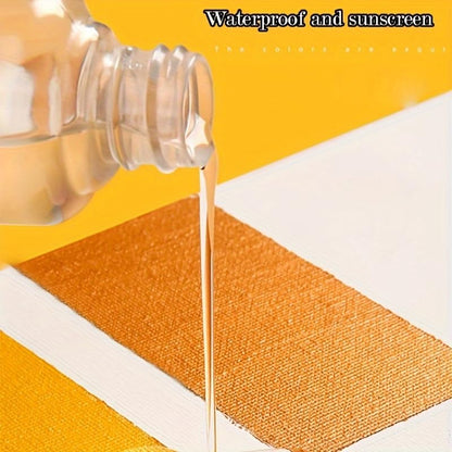 DGAGA Metallic Acrylic Paint - Gold, Silver, 1.69 oz - Metallic Paint for Crafts, Glass, Rocks, Wood, Canvas, Fabric, Ceramic - color: Metallic Gold + Silver Paint