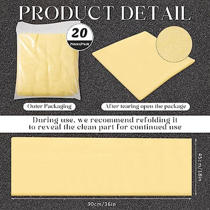 Maxcheck 100 Pcs Sticky Tack Cloth, Heavy Duty 24 x 20 Mesh, Yellow - color: Yellow