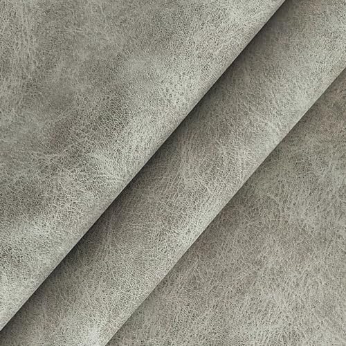 XHT 30 x 135 cm Suede PU Faux Leather Fabric, Soft Smooth Crafts Synthetic Fabric for DIY Handicraft Wallets Bags Making (Gray) - color: Gray