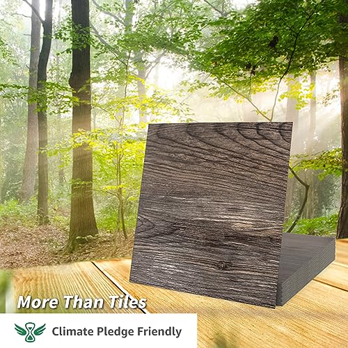 Art3d 30-Pack Peel and Stick Floor Tiles (30 Sq.Ft), Dark Brown Oak - color: Dark Brown