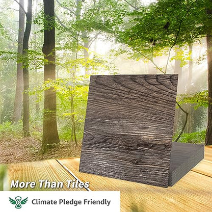 Art3d 30-Pack Peel and Stick Floor Tiles (30 Sq.Ft), Dark Brown Oak - color: Dark Brown