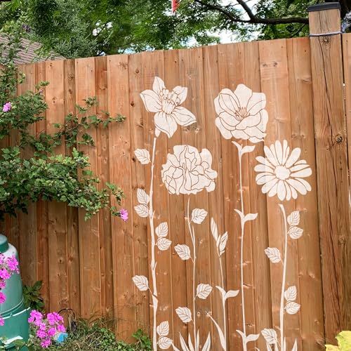 Sitsink Large Flower Stencils for Painting - 10 Pcs, Reusable Templates for Wall, Wood, Furniture & More - style: rose