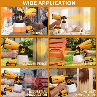 Cordless Paint Sprayer Gun, (Paint Sprayer 2 Battery)