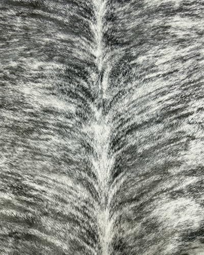 Suede Velvet Horse Belly Print Fabric Roadhouse Upholstery / 54" Wide/Sold By The Continuous Yard, for Cushions, Craft Fabric for Bags and Pillows, Seating, Furniture Upholstery - Pewter Gray