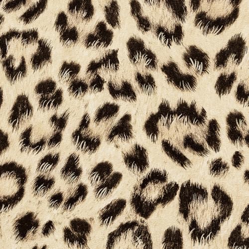 HueBurst Leopard Peel and Stick Wallpaper 17.3"x240" Cheetah Contact Paper Self Adhesive Brown Wallpaper Removable Waterproof Art DIY Wall Paper for Bedroom Living Room (28.8sq.ft.) - size: 17.3" x 240"
