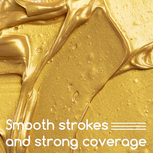 MEEDEN Metallic Gold Acrylic Paint: 1L /33.8oz Gold Paint Gloss Finish - color: Gold, size: 33.8 Fl Oz (Pack of 1)